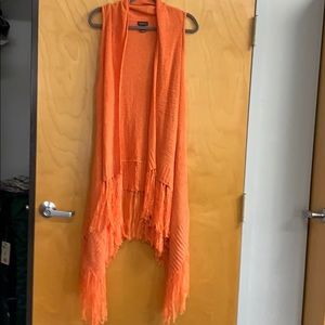 Sweater vest orange size L summer knit